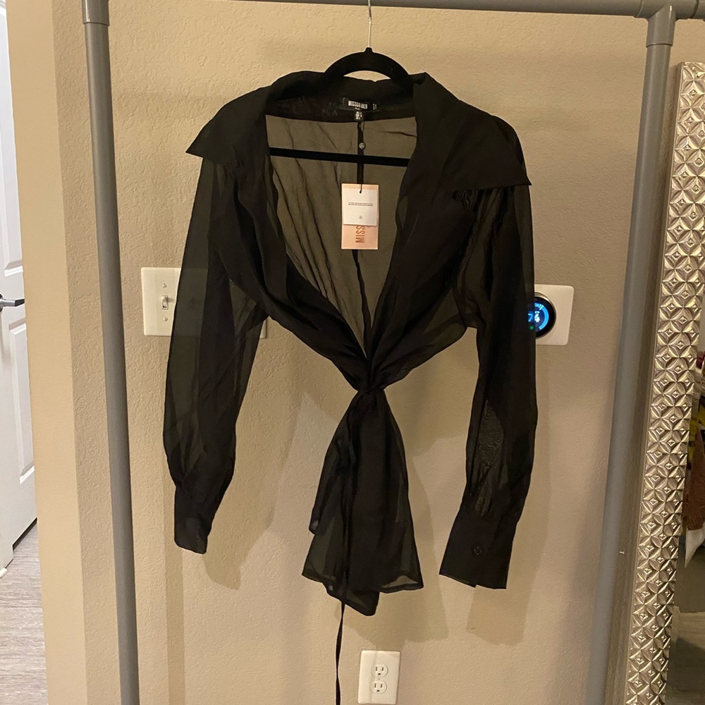 Sheer wrap top